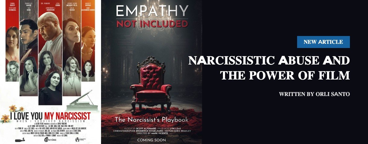 I Love You My Narcissist and The Narcissist's Playbook posters — Narcissistic Abuse and the Power of Film