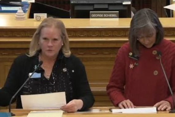 Colorado legislators Meg Froelich and Tammy Story present HB26-1309, Abuse in Cases of Separation, at the state capitol